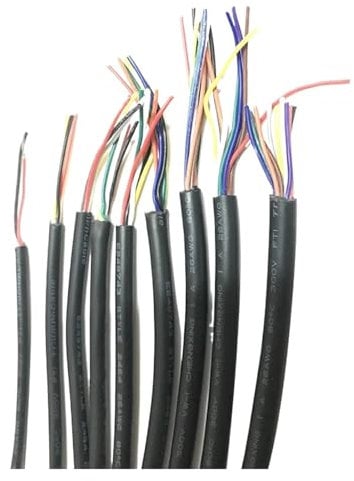 BADIKA UL (PVC) Draht und Kabel 26AWG 28 AWG Signalkabel RVV 2/3/4/5/6/7/8/9/10 Adern T+C Kupferleiter elektrischer RVV schwarz ummantelter Montagedraht(2core,5M_28 AWG)