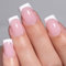 French Tip False Nails - 30PCS Pink False Nails - Square Medium Length French Tip Stick on Nails - Glossy Full Cover Long Lasting Press on Nails DIY Nail Art Gifts for Women Girls