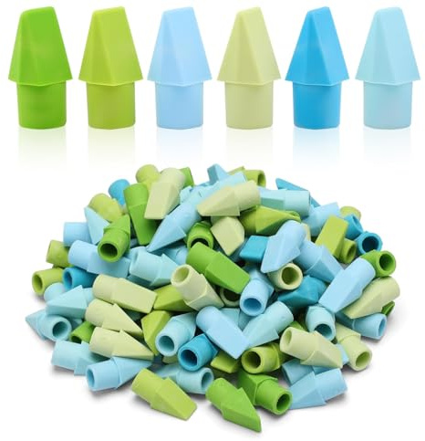 Radiergummi Aufsatz Bleistift, 125 Stück Radiergummi Stift Kappen in Naturfarben, Passend für Standardbleistifte, Sachlicher Schulbedarf für Schule & Klassenzimmer
