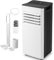 TANGZON 4-in-1 Portable Air Conditioner 9000 BTU, Mobile Air Conditioning Unit, Dehumidifier, 2 Speeds Fan with Sleep Mode, 24H Timer, Remote Control, LED Display, Child Lock & Window Kits