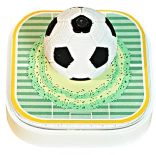 LearnLyrics 3D-Kalender 2026 | LED-Notizblock Fußball mit Skulptur | Notizblock Memo 3D Haftnotizen Künstlerisch | Für Bürodekoration Weihnachtsgeschenk Aufhängung