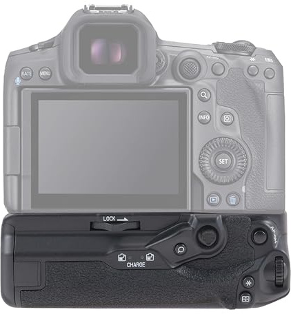 Hersmay Vertikaler R5 II / R6 III Batteriegriff für Canon EOS R5 Mark II, R5, R5C, R6, R6II, R6III DSLR-Kamera, ersetzt Canon BG-R20 Batteriehalter für bis zu zwei LP-E6 LP-E6NH LP-E6N Akkus