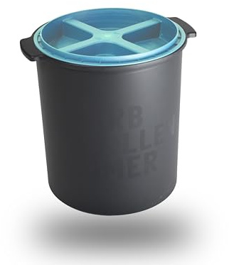 Farbeimer mit Deckel Himmelblau für 6 Farbrollen - Luftdichte Aufbewahrung für Malerrollen - Hält Farbroller frisch & einsatzbereit - Nachhaltiger Malerbedarf - Made in Germany