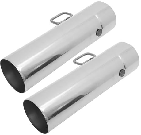 Sosoport 2 Pièces Kit de Tuyau de Poêle à Bois en Acier Inoxydable Argenté pour Camping et Tente, Conduit de Cheminée Sécurisé Bloquant Efficacement les Étincelles