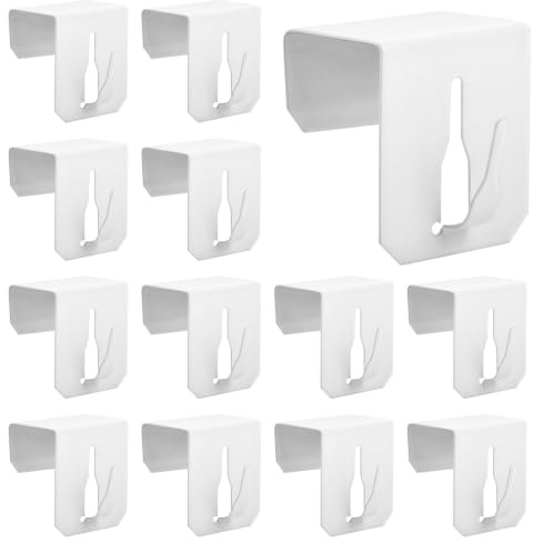 12 Piezas Ganchos para Ventanas de Enganche | Ganchos sin Taladro para Decoración y Cortinas, Ganchos para Marco de Ventana, Rango de Sujeción 15-20 mm, Sin Perforar