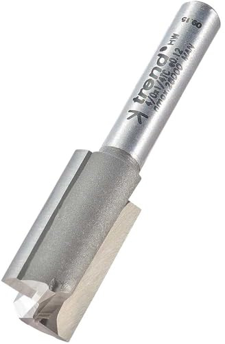 Trend Straight Two Flute Router Cutter, 1/4 in Shank, 13mm x 26mm | Tungsten Carbide Tipped Cutter For Clean Straight Cuts In Wood, With 1/4 In Shank, 13mm Dia And 26mm Cut Length, 4/0X1/4TC