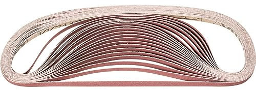 PFERD 664155 Kurzbänder BA, Flexible Schleifmittel, Ausführung Korund A, 400 Korngröße, 520mm x 6mm, 100 Stück