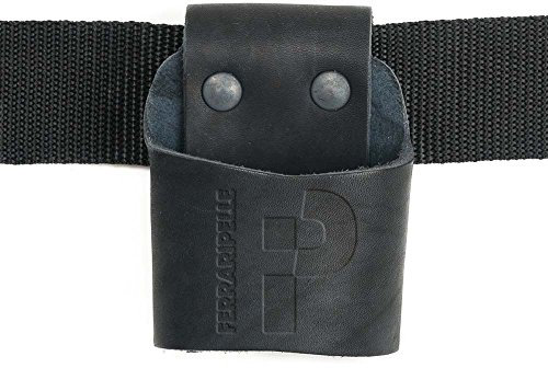 Porta Martello Colore Nero - in Vero Cuoio, Rivetti Bruniti, Fatto a mano in Italia, Cintura non Inclusa