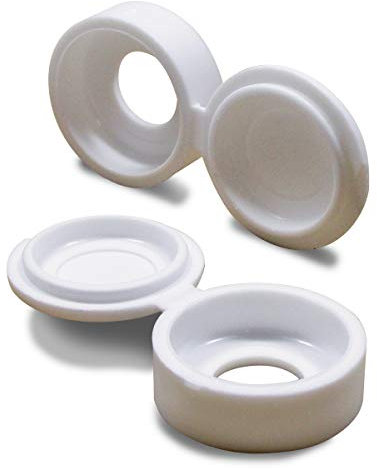 ajile FAC204-L Abdeckkappen für Schrauben M3/M4, Weiß, 20 Stück
