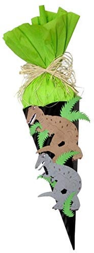Schultüte Bastelset Dinosaurier - Zuckertüte - aus 3D Wellpappe, 68cm hoch