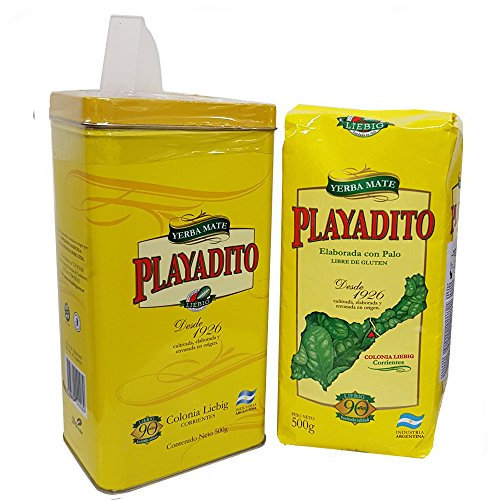 PLAYADITO- Yerbero Mate con paquete yerba mate 500g