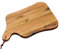 Kesper Chopping and Serving Board with Einbrand Bread and Butter, 35 x 22 cm, Made from FSC-Certified Acacia Wood with Hanging Loop, Curved Shape