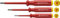 PB Swiss Tools Phillips, set di cacciaviti a croce per elettricisti VDE PB 5548, 3 pezzi (PH0/PH1/PH2), isolati fino a 1.000 Volt, 100% Swiss Made, garanzia illimitata, rosso