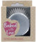 Baked with Love Silver Foil Baking Cases, Foil Baking Cups, Greaseproof Cupcake Cases, Silver - Pack of 50