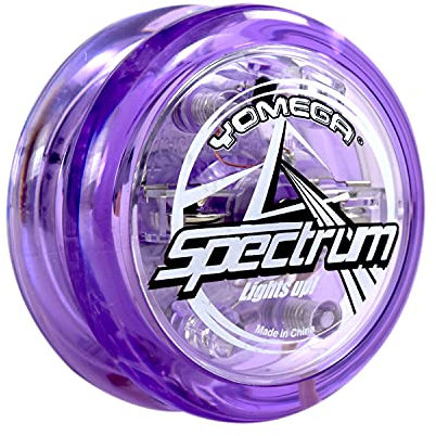 Yomega Spectrum beleuchtet den Fireball-Transaxle YoYo mit LED-Leuchten für mittlere, fortgeschrittene und Profi Level Seitentrickspiele + zusätzliche 2 Seiten & 3 Monate Garantie (blau) (violett)