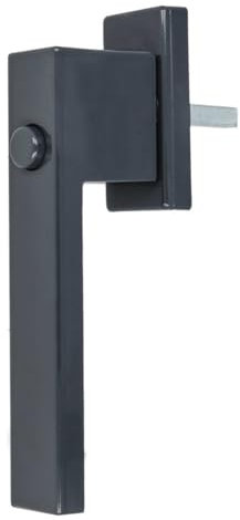 Design Aluminium Fenstergriff Dublin mit Druckknopf - pulverbeschichtet, Farbe:Grau RAL 7016 (matt), Stiftlänge:40mm