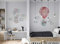 Wandtattoo Hase I Wolken Luftballons Heißluftballon Kinderbilder Junge Kinderzimmer Mädchen Aufkleber Osomhome os8866 (180x115cm)