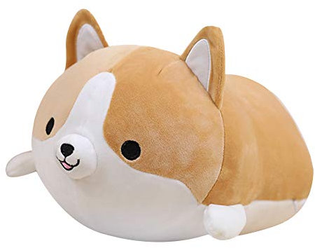 Corgi Plüschtier Kuscheltier,Tier Plüsch Gefüllte Corgi Puppenkissen,Niedliches Cartoon Shiba Plüsch Hundekissen Dekokissen Home Dekoration Weiches Kissen Spielzeug Geschenk Für Kinder Erwachsene,35cm