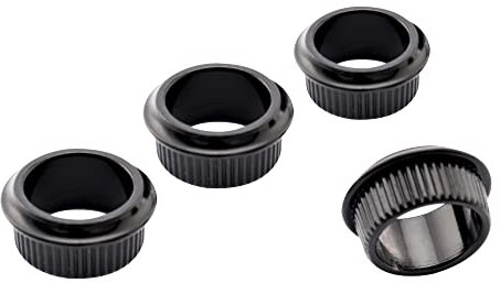 Musiclily Pro 18mm Bass Mechanikbuchsen für E-Bass Open Stil Tuning Pegs Machine Heads, Schwarz (4er Set)