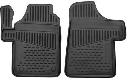 OMAC Gummimatten Fußmatten kompatibel mit Mercedes Vito Viano W639 2003-2014 TPE Schwarz 2X