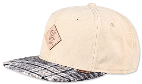 Djinns Snapback Cap 6P SB Check Tweed REV. Camel Beige, Size:OneSize