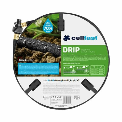 Cellfast Drip Tubo flessibile a goccia Tubo per un'irrigazione economica e precisa ((1/2 22.5m))