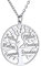 GoldChic Jewelry Cadeau Maman 6 Prénom des Enfants Collier Femme Personnalisé Arbre de Vie Pendentif Acier Inoxydable Généalogique Famille Bijoux Fêtes des Mères Grand Mère Chaine Forcat 50 cm Noel