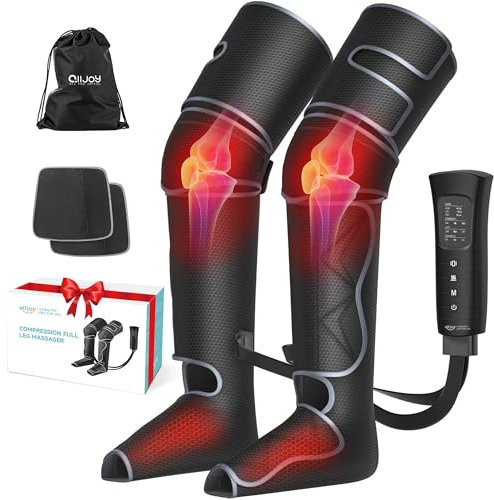 Beinmassagegerät Alljoy Luftkompression Beinmassagegerät für die Zirkulation, Wadenschenkel Fußmassage,6 Modi 3 Intensitäten, zur Linderung von Beinschmerzen Muskelermüdung Ödem