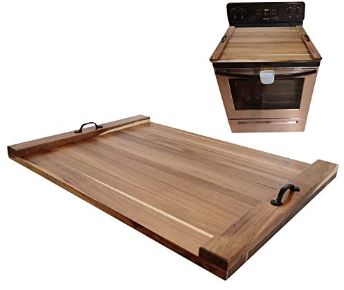 Housse de protection pour cuisinière à gaz, plaque de cuisson à gaz, plaque de cuisson en bois (74,9 x 53,8 x 4 cm)