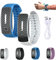 2 Stück Matteo Ultraschall-Körperform-Armband, UltraSonic LymphDrainage Slimfit-Armband, Magnetarmband für alle Männer und Frauen (Blau+Weiß)