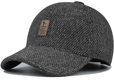 Clakllie Baseball Cap Herren Winter Warme Wolle Fleece Mit Ohrenklappen Schirmmütze Outdoor Sport Cap Herren Winter Herbst