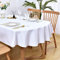 Wolkemer Große ovale Tischdecke, 152,4 x 305,5 cm, waschbar, einfarbig, weiß, Tischdecke für Esszimmer, Hochzeit, Party, Bankett, Tischdekoration