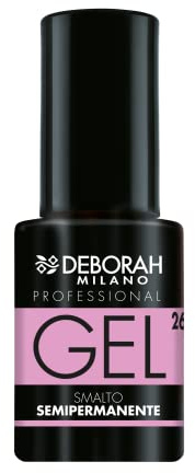 Deborah Milano Professional Nagellack, semi-permanent, Gel, Nr. 26 Baby Pink, langanhaltender Plumping-Effekt, verleiht intensive und glänzende Nägel, 4,5 ml
