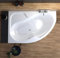 ECOLAM® Eckbadewanne Badewanne Wanne WELA Acrylwanne Acryl Sanitäracryl 170x100 cm LINKS + Ablaufgarnitur Ab- und Überlauf Automatik Füße Silikon Antirutsch rutschfest pflegeleicht