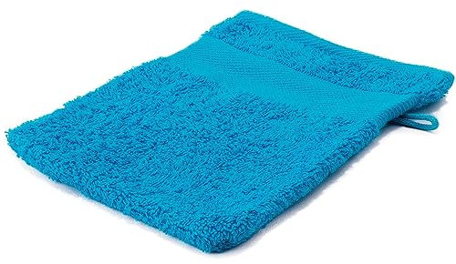 Arowell Washand Gant de toilette 21 x 16 cm - 500 g - Bleu clair - 1 pièce