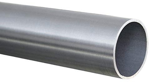 Rundrohr Ø 25,0 x 2,0 mm, Länge 1000 mm Edelstahl V2A geschliffen Korn 240 Rohr Rundrohre Rundprofil VA A2 Geländer Treppen Balkongeländer 1 Stück