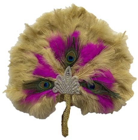 Feather Fan Handmade African Dance Lace Feather Fans For Wedding Party Wedding Decoration 20