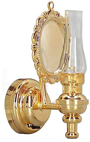 1:12 Puppenhaus-Wandlampe, Lebendige Details, LED, Warmes Licht, Hohe Helligkeit, 1:12 Retro-europäisches Puppenhaus-Zubehör für die Dekoration