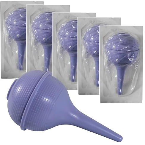 Vakly Sterile Bulb Syringe 2 oz (5 Pack) – Rubber Ear & Nasal Suction Bulb for Cleaning, Ear Wax Removal & Irrigation, Easy Squeeze for Baby & Adults