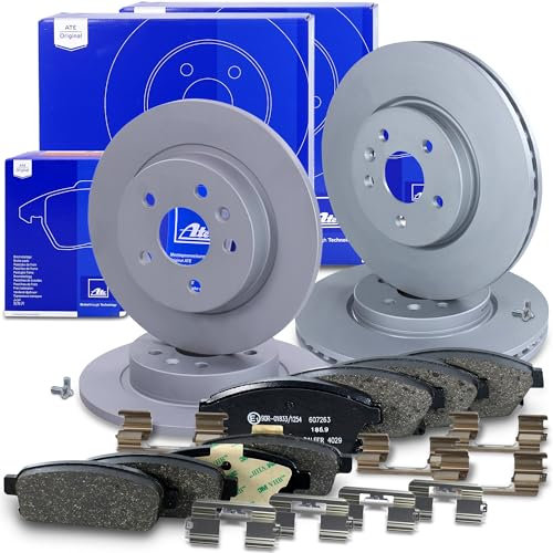 ATE Bremsenset inkl. Bremsscheiben Ø 300 mm vorne belüftet + hinten Ø 268 mm voll und Bremsbeläge vorne + hinten Kompatibel mit CHEVROLET TRAX, OPEL MOKKA/MOKKA 10 (J13)