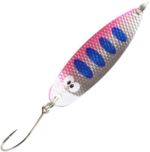 Fishing Tackle Max FTM Spoons Limitiert Forellenblinker Miniblinker (Hammer 3,2g / Silber - pink - Blaue Punkte)