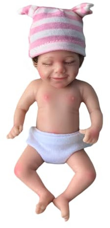 YUHENG Bambola in miniatura in silicone per ragazze, 15 cm, realistica mini bambino con testa e braccia, sorridente (15 cm ragazzo) (15 cm ragazzo-002)