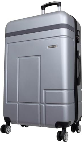 Warenhandel König Hartschalen Koffer Trolley Luzern - Farbe Silber - Gr. XL