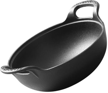 PAMINGONO Cacerola De Hierro Fundido Olla De Cocción Suave para Acampar En Casa Cacerola Antiadherente De 25 Cm De Diámetro