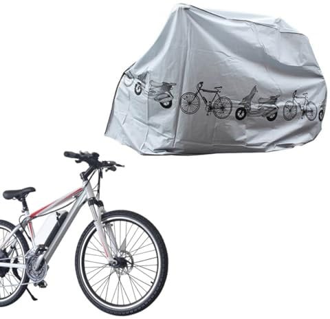 Jeorywoet Fahrradabdeckungen Staub Regen UV Schutz wasserdichtes Fahrradabzug Innen im Freien graue Außenbikes Regenabdeckungen