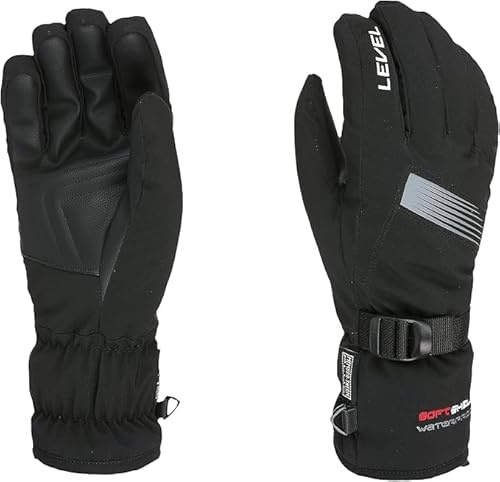 Level Hero - Ski und Snowboard Handschuhe Herren, mit Verstellbarem Riemen und Stulpe, Thermohandschuhe Winter Herren, Männer Schneeschuhbekleidung für Snowboard & Skifahren - 1 Paar