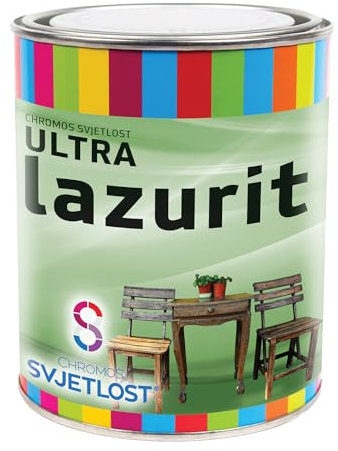 B&S chromos-svjetlost uk ULTRA LAZURIT - Wood Stain, 0.75L Transparent Matt Finish for Indoor & Outdoor Wood, Protective & Decorative For Exterior and Interior Surfaces 13 Rosewood, 750ml