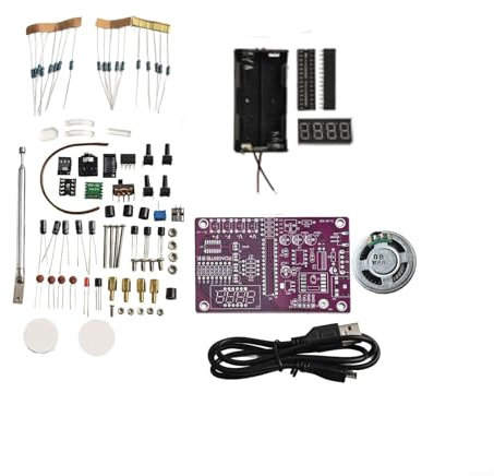 Zeroupshop 1 ensemble de pièces électroniques de bricolage, kit de radio FM électronique, kit d'entraînement de soudure, pièces d'entraînement de soudure, convient pour l'enseignement (sans boîtier)