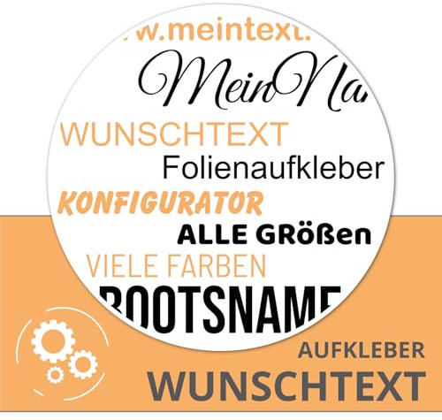 Wunschtext Aufkleber Auto Motorrad - Aufkleber selbst gestalten - Konfigurator von Klebe-X® mit Vorschau | KF Sticker Aufkleber nach Wunsch Buchstaben Text Autofolie Folien Aufkleber
