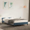 Myheimly Bettgestell mit Kopfteil, Bettrahmen mit Lattenrost, Bett Polsterbett mit Stützbeinen, Schlafzimmerbett Einzelbett, Samt Bettgestell Blau,120 x 200 cm